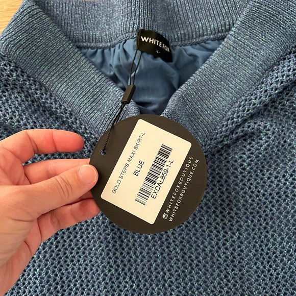 White fox outfit bold steps mesh tank and maxi skirt NWT! - Picture 8 of 12